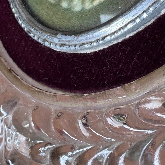 Antique Set Cameo Creation Mme Lambert Morigney & Lady Dower Glass Framed Glass - Picture 10 of 13